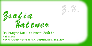 zsofia waltner business card