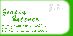 zsofia waltner business card